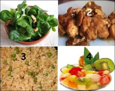 Vous choisissez ce menu. De quoi est-il composé ?