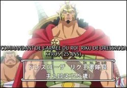 Quel est le nombre d'étoiles de Kyros sur Dressrosa évalué par Doflamingo ?