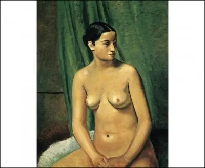 Qui a peint Nu devant un rideau vert ?