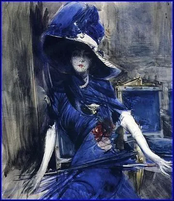 Qui a peint La divine en bleu ?