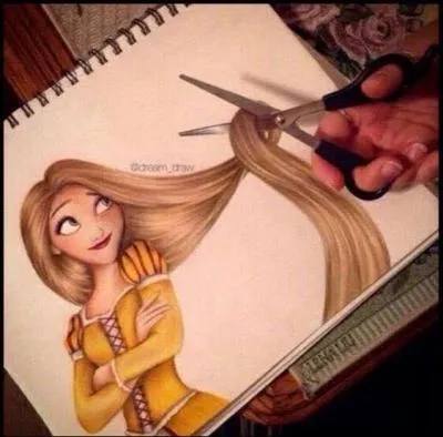 Le dessin de Raiponce est :