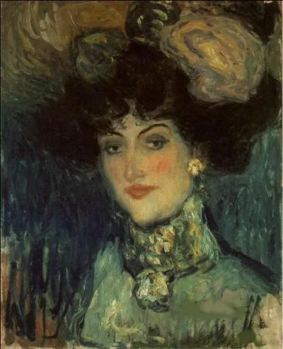 Pour ceux qui ne jouent jamais mes quiz "peinture", je vous présente une toile intitulée "Femme au chapeau à plume". Quel artiste l'a réalisée ?