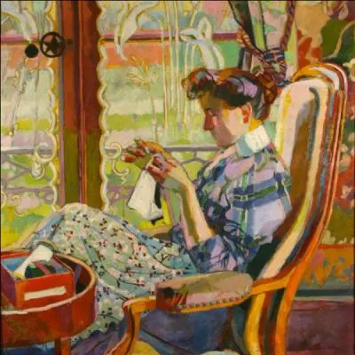 Qui a peint La brodeuse à la fenêtre ?