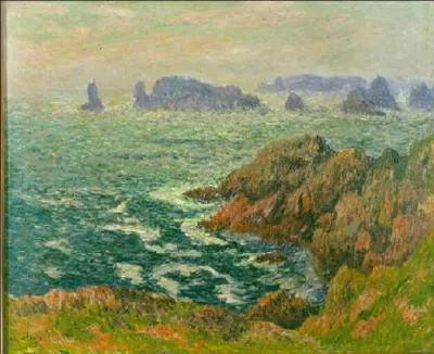 Qui a peint "L'île d'Ouessant, la chaussée Keller" ?