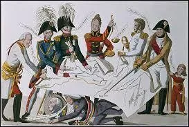 Quel nom porte cette scène représentée par une caricature de l'époque ?