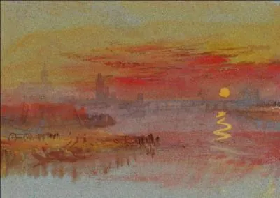 Qui a peint "Coucher de soleil écarlate" ?