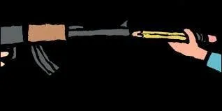 ''Un coup de kalach pour un coup de crayon''