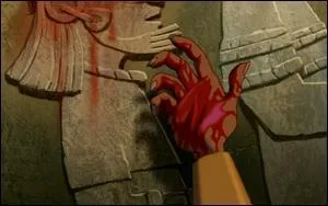 Pourquoi y a-t-il du sang sur cette main ?