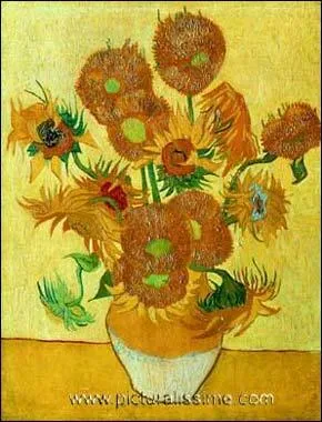 Ces fleurs sont des tournesols mais se nomment aussi "soleils", qui les a peintes ?