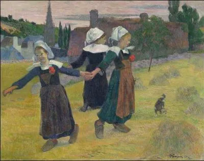 Qui a peint "Danse bretonne des filles à Pont-Aven" ?