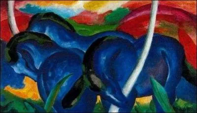 Qui a peint "Les grands chevaux bleus" ?