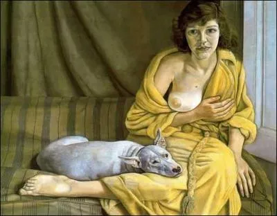 Qui a peint "Femme au chien blanc" ?