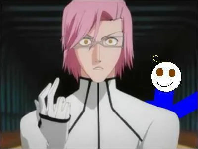 - Allez, je vous laisse tranquille maintenant. Je vais à présent interviewer cet homme là-bas. Hum, bonjour, vous êtes bien Szayel-Aporro Grantz, non ?
- Euh... Si, bien sûr ! 
- D'accord ! Alors dans ce cas-là, j'aimerais vous demander : quel est votre rang ?