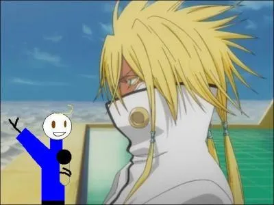 - Tiens, les femmes d'abord comme on dit ! Eh, vous là-bas, vous êtes bien l'Espada Tia Halibel, non ?
- Si, pourquoi ?
- J'aimerais vous poser quelques questions. Tout d'abord, quel est votre rang ?