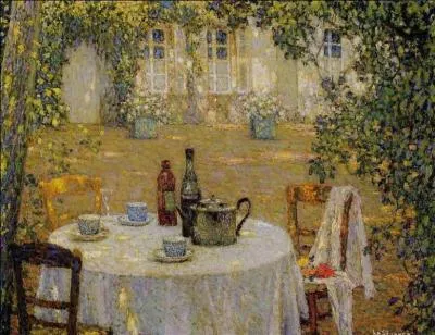 Qui a peint "La table au soleil, Gerberoy" ?
