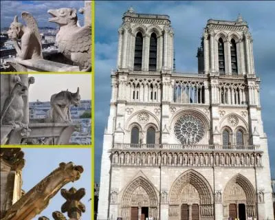 Comment appelle t-on les sculptures fantastiques et parfois grotesques, uniquement décoratives, situées sur les façades de Notre-Dame de Paris ?