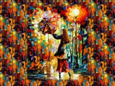 Qui a peint "Dame avec parapluie" ?