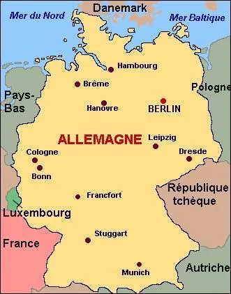 Que je ne me trompe pas, c'est bien la carte de l'Allemagne, non ?