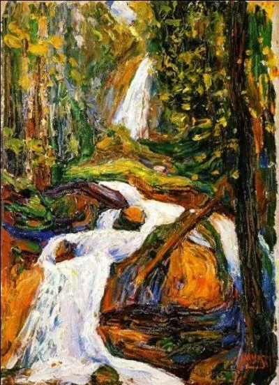 Qui a peint "Kochel, cascade" ?