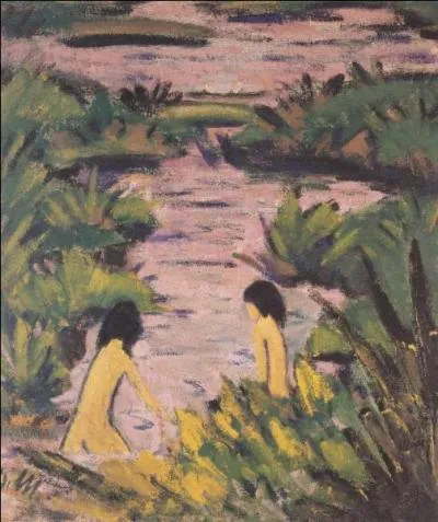Qui a peint "Baigneuses dans la rivière" ?