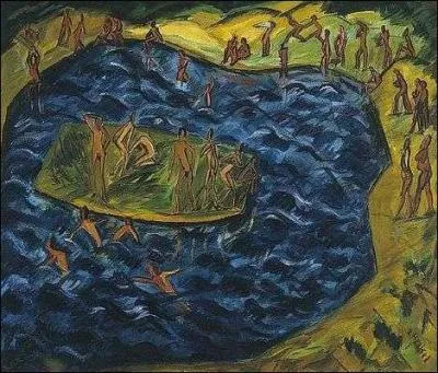 Qui a peint "Les baigneurs" ?