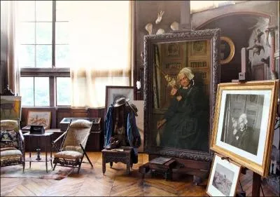 Qui a peint "Vieille bretonne filant la quenouille" ?