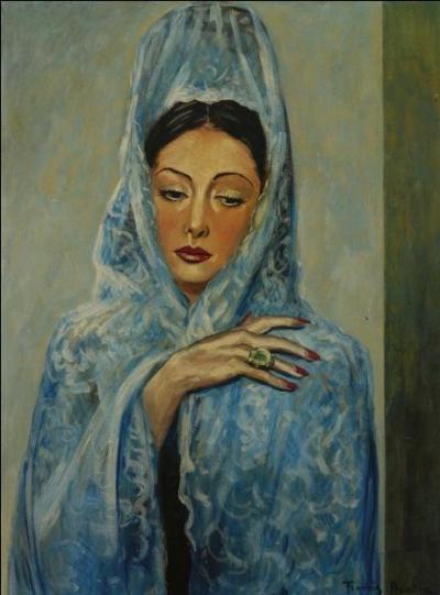 Qui a peint "Femme à la mantille bleue" ?