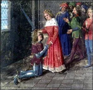 Les jeunes aristocrates devenaient écuyer (s'occuper des chevaux) à partir de 8 ans ; leur éducation militaire s'achevait sur une cérémonie, laquelle ?