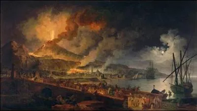 Qui a peint "Éruption du Vésuve et vue de Portici" ?