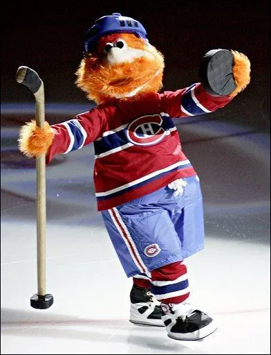 Youpi ce quizz est fini ! Surtout pour ceux qui ne parlent pas anglais ! Nous voyons ici sur la photo la mascotte du Canadien de Montral. Mais quel est son nom, qui se dit comme une exclamation ?