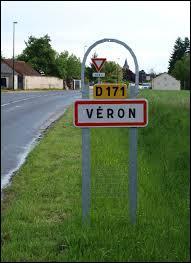 Nous entrons dans la commune bourguignonne de Véron. Nous sommes dans le département ...