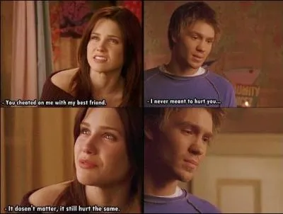 Quelle(s) est(sont) la(les) proposition(s) exacte(s) à propos de cette scène entre Brooke et Lucas ?