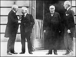 Le 28 juin 1919, est signé le traité de Versailles. Quels sont les quatre principaux protagonistes ?
