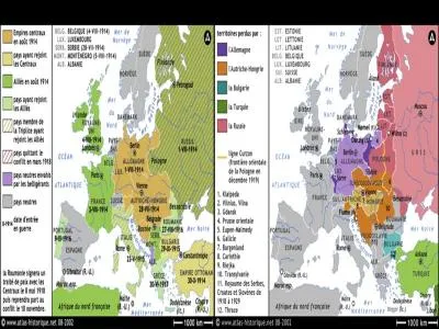 En observant ces deux cartes qui montrent les transformations de l'Europe, choisissez le mot exact qui les définit le mieux.