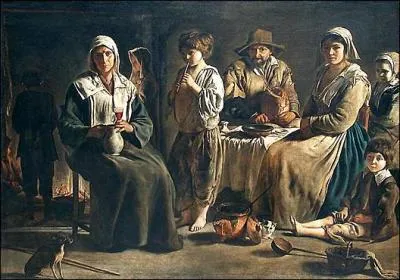 Qui a peint "Famille de paysans dans un intérieur" ?
