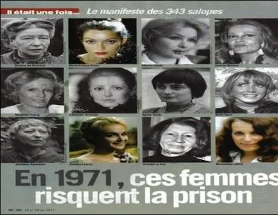 Quel combat 'Le manifeste des 343 salopes' défendait-il en 1971 ?