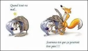 Cela va de mal en ---------.