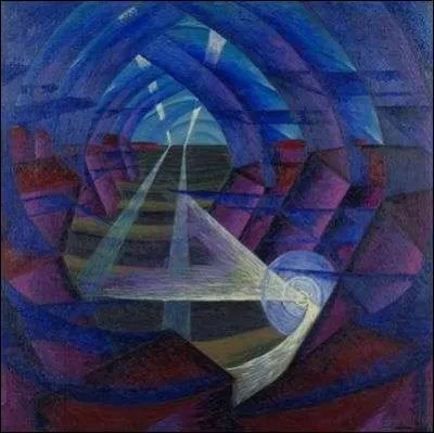 Qui a peint "Interpénétration de la lumière d'une maison et du ciel" ?