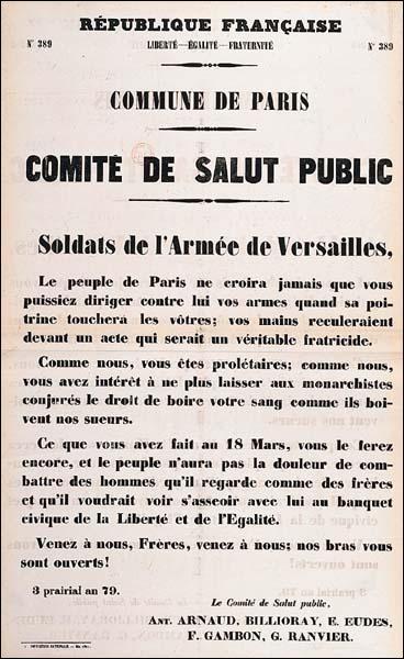 De mars à mai 1871, quel mouvement insurrectionnel connaît la ville de Paris ?