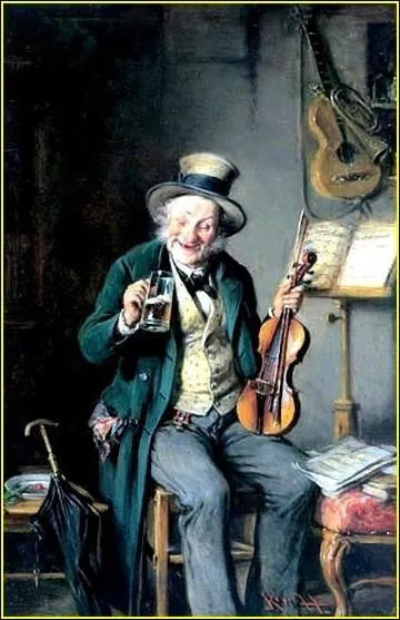 Qui a peint "Le violoniste assoiffé" ?