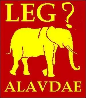 Sous Jules César, quelle légion avait adopté pour emblème l'éléphant ?