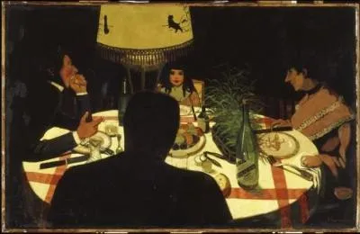 Qui a peint "Le Dîner, effet de lampe" ?