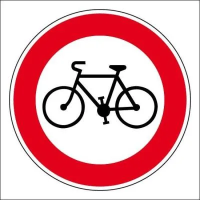 Vous êtes sur votre vélo. Pouvez-vous continuer votre chemin ? Ce panneau veut dire...