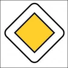 Ceci est un losange rempli de jaune. Qu'indique-t-il ?