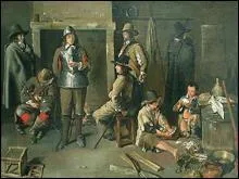 Qui a peint "Soldats au repos dans une auberge" ?