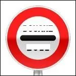 Regardez bien, j'ai enlevé les indications de part et d'autre de la barre horizontale noire. Ce panneau impose l' ------.