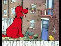 Ce gros chien rouge porte le nom de ...