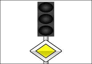 Là, le feu est en panne et je respecte le panneau. Qu'indique celui-ci ?