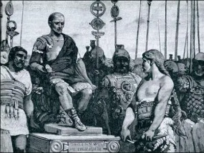 Ce chef gaulois y restera enfermé six années et subira le même sort.