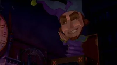 Quel est ce méchant jouet voulant à tout prix séduire une danseuse en porcelaine qui le rejette car est amoureuse d'un autre jouet ? 
Comment est appelé cet autre jouet à qui il manque une jambe et qui est également amoureux de la danseuse ?